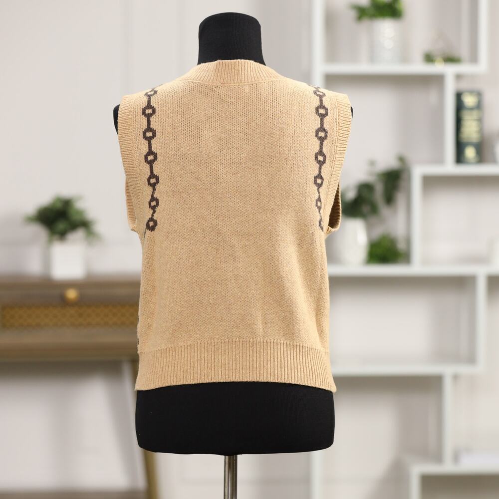 Anthropologie NWT Horse Jacquard Cardigan Vest XS Western Equestrian Boho Chic - Picture 7 of 14